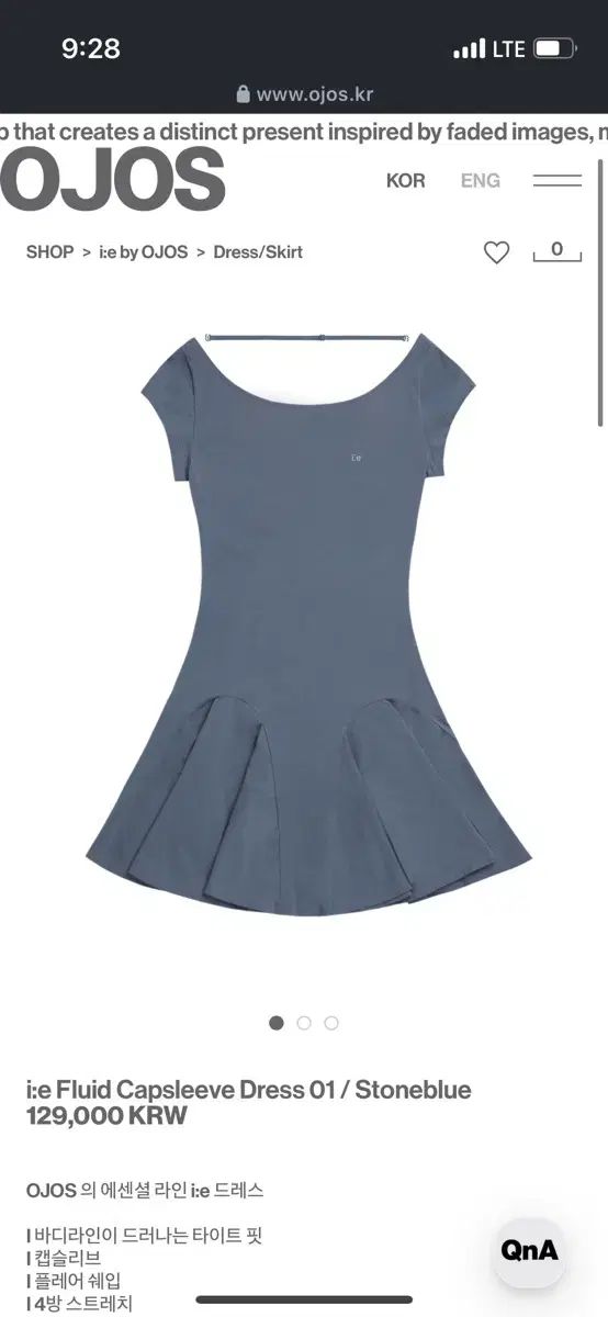 i e Fluid Capsleeve Dress