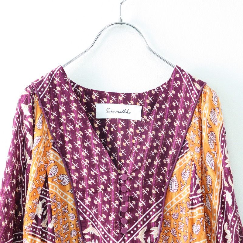 サラマリカ コットンブロックパターンドレス S 