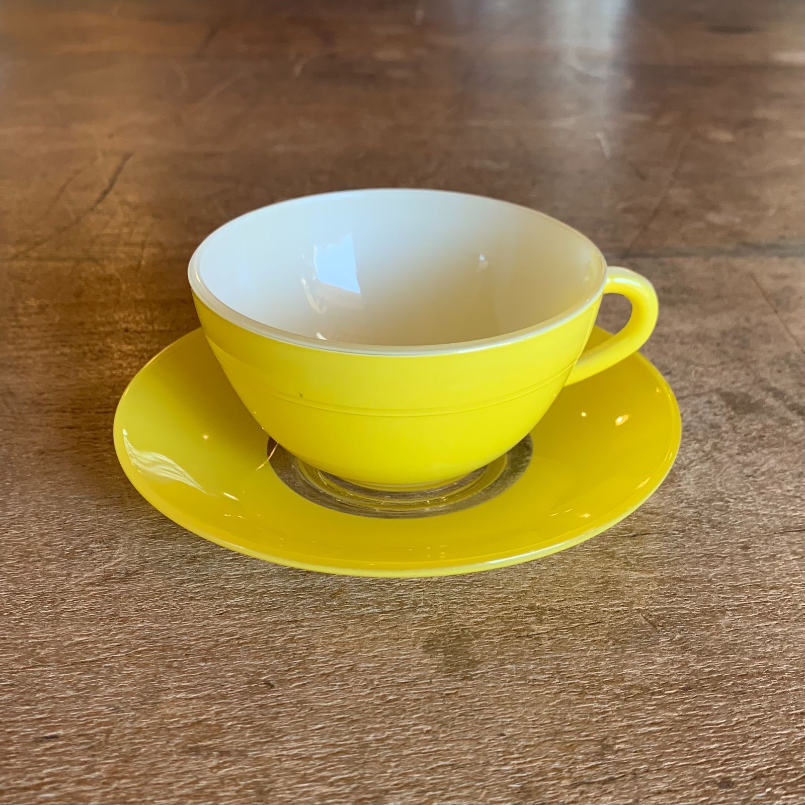 DURALEX オールドデュラレックス カップ&ソーサー イエロー フランス