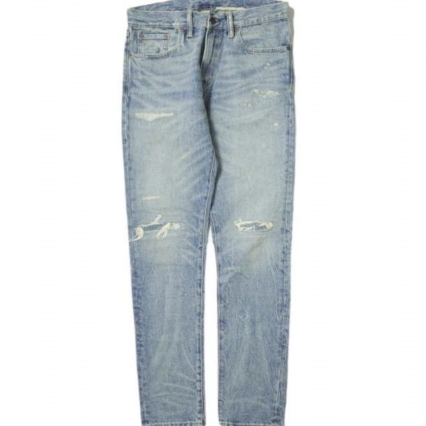 RRL デニム RRL ダブルアールエル SLIM NARROW JEAN ZIP FLY リペア加工