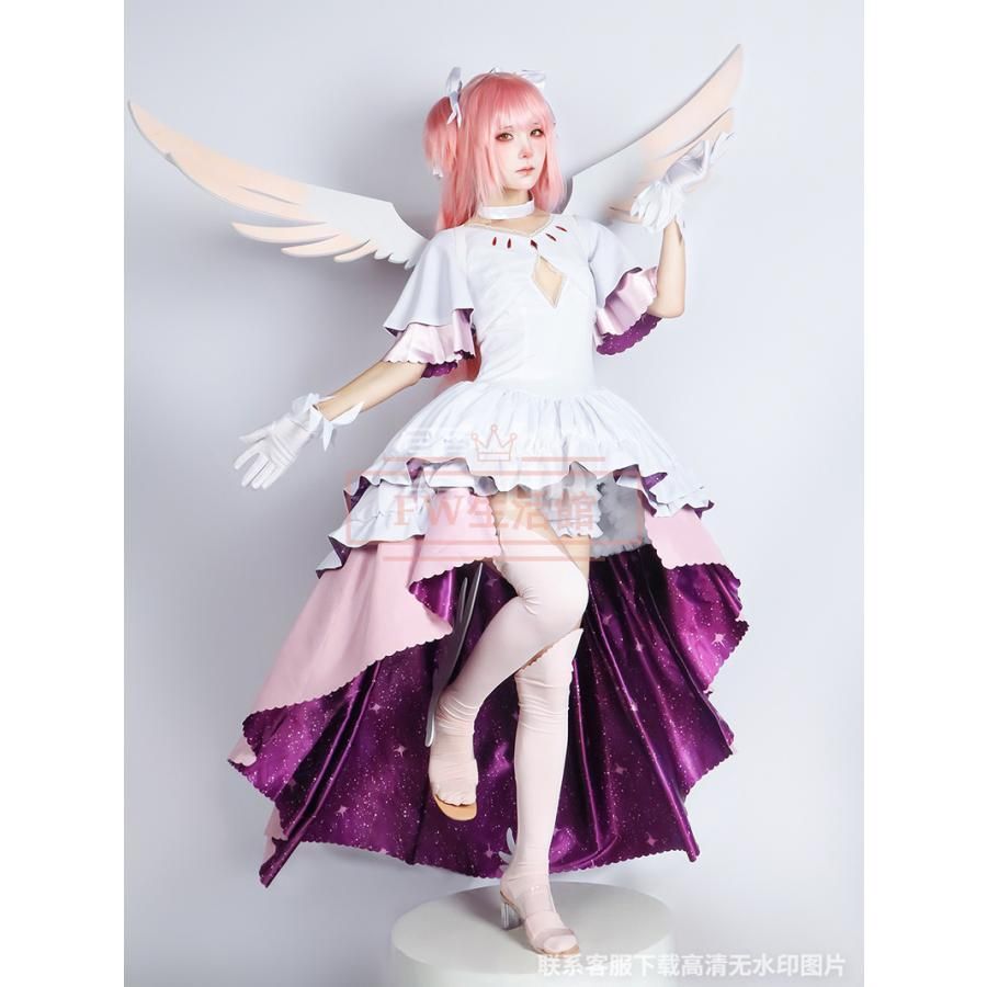 魔法少女まどか☆マギカ アルティメットまどか 羽付き コスプレ 衣装 セット 魔法少女まどか☆マギカ 女神まどか アルティメットまどか