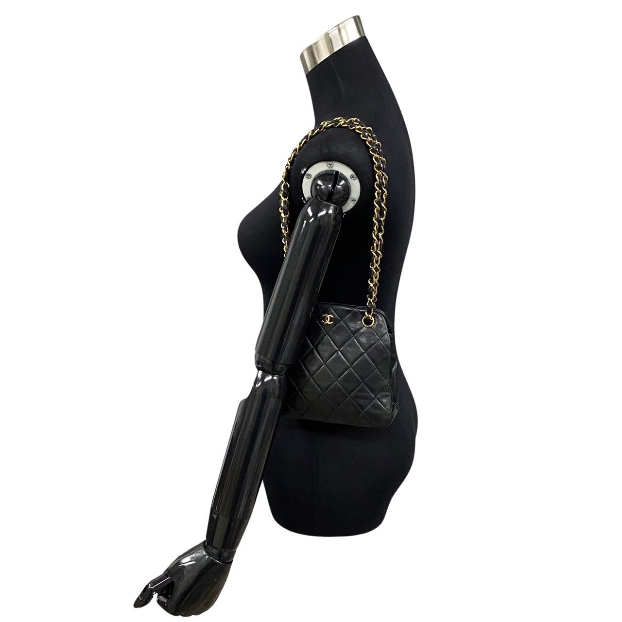極美品 CHANEL マトラッセ ラムスキン チェーン ショルダー シール付 極美品 シール有 1番台 CHANEL シャネル マトラッセ ラムスキン