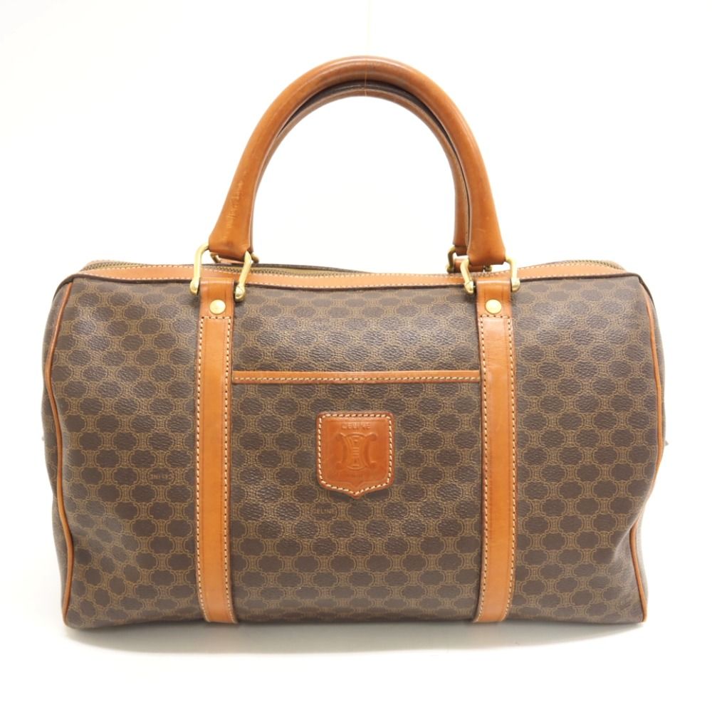 CELINE/セリーヌ ハンドバッグ マカダム ミニボストンバッグ ブラウン ... CELINE セリーヌ マカダム ボストンバッグ ブラウン レディース ブランド