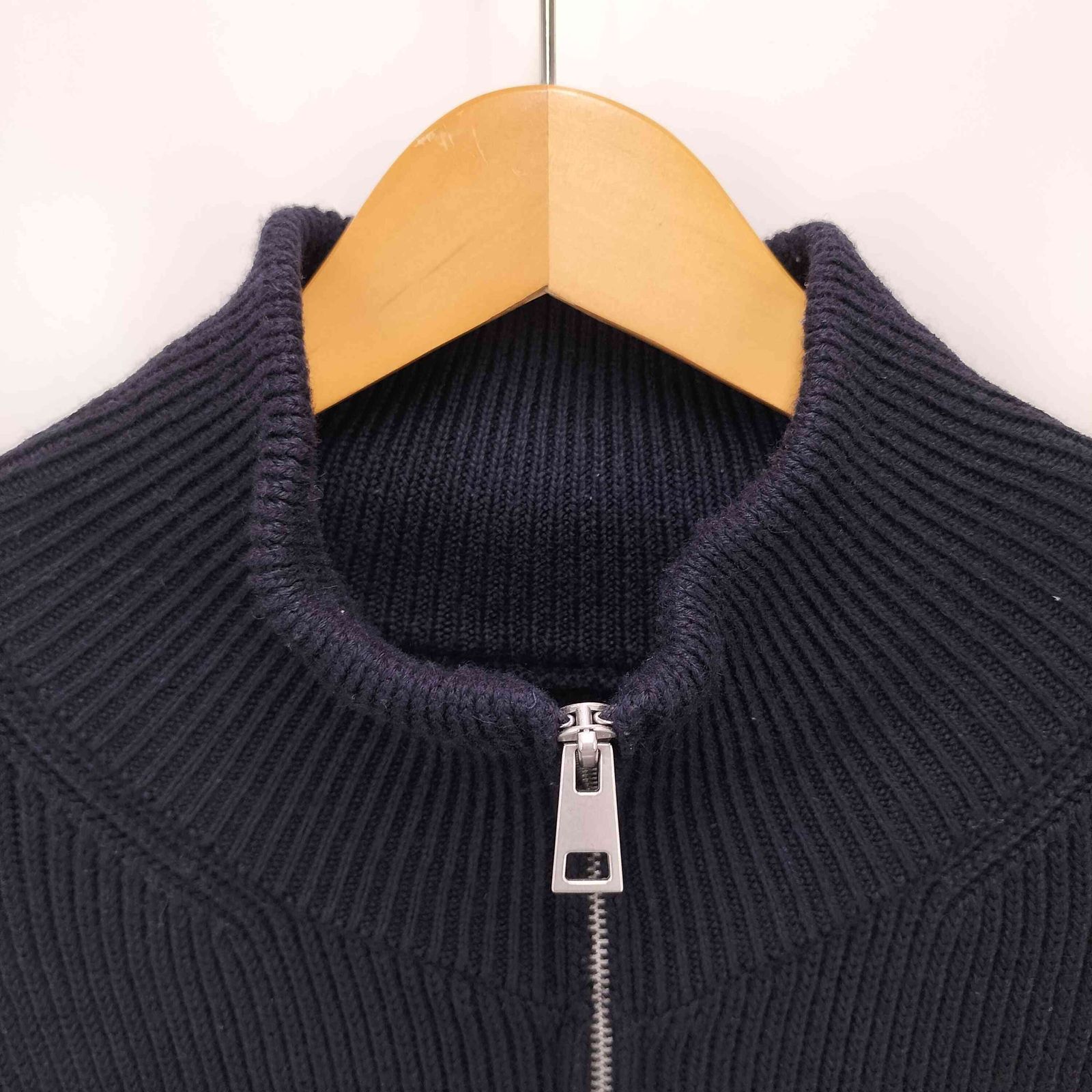 ザラ ZARA ハイネック ジップアップ リブ ニット ドライバーズ メンズ 