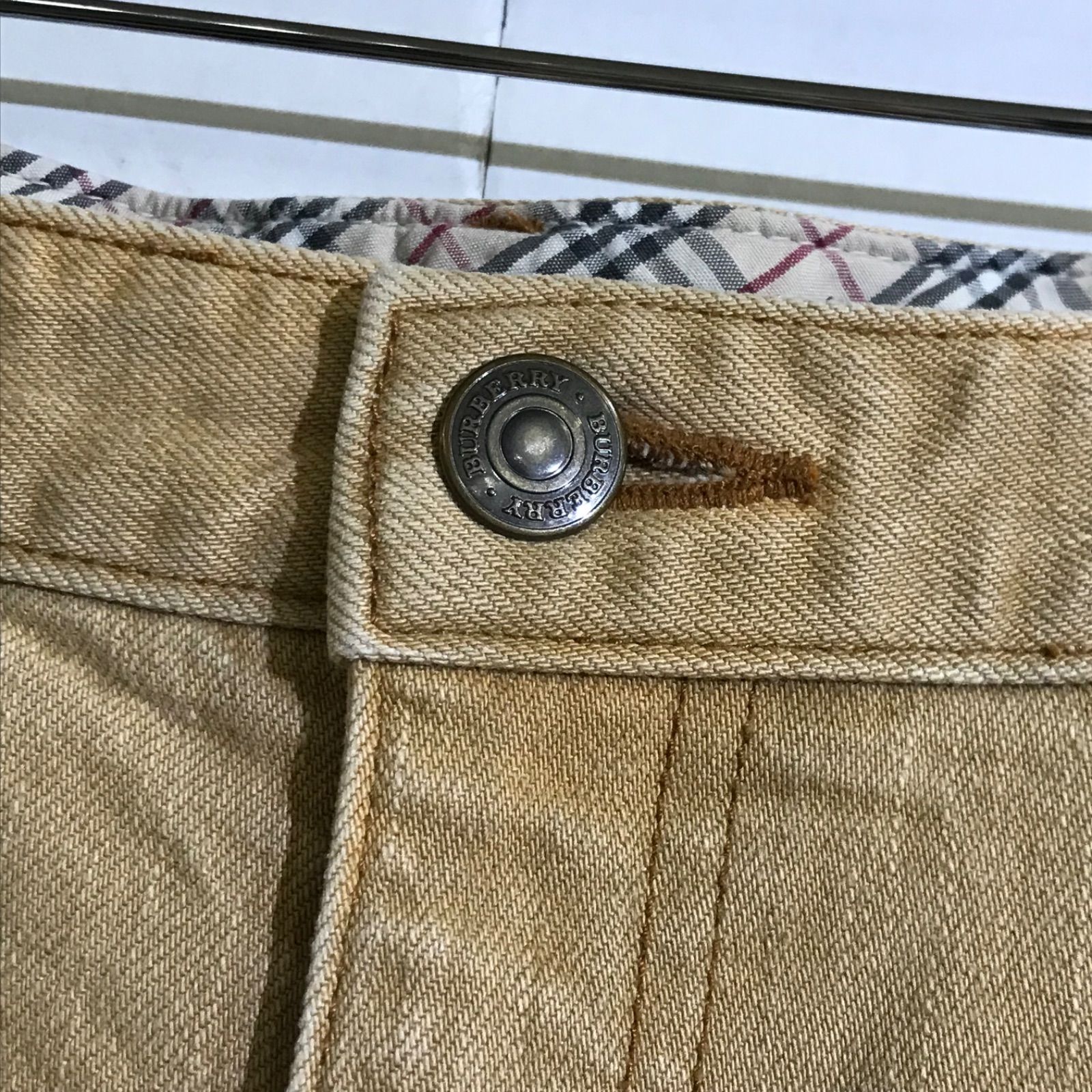 BURBERRY バーバリー パンツ ストレート カラーデニム ベージュ 