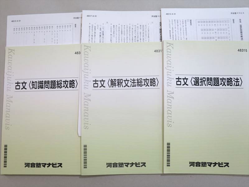 UZ37-082 河合塾マナビス 古文(選択問題攻略法/解釈文法攻略/知識問題