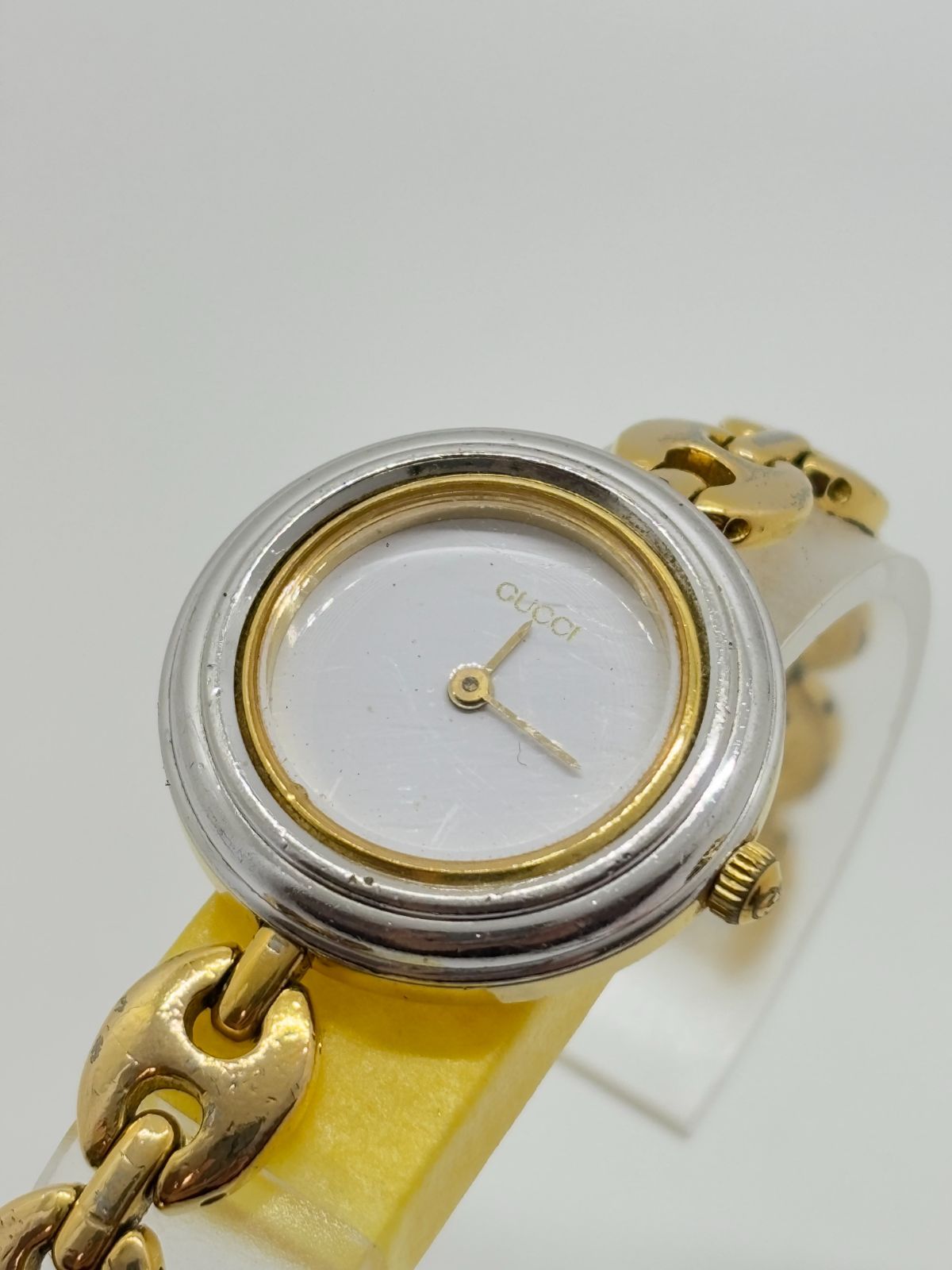 レア◆美品◆GUCCI チェンジべゼル ダイヤモンドカット　 ブラック 稼働品】GUCCI 11/12 Change Bezel グッチ 11/12 チェンジベゼル