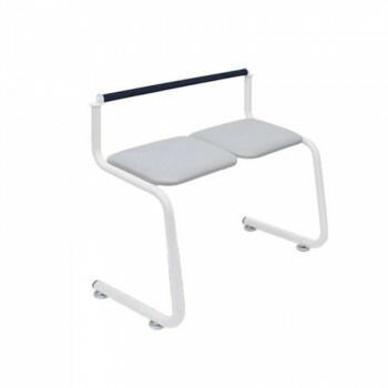 高田ベッド製作所 ハイハイベンチS 二人掛 座幅35 全幅48 ×長さ98×座高50 全高80 cm グレー TB-1669-01