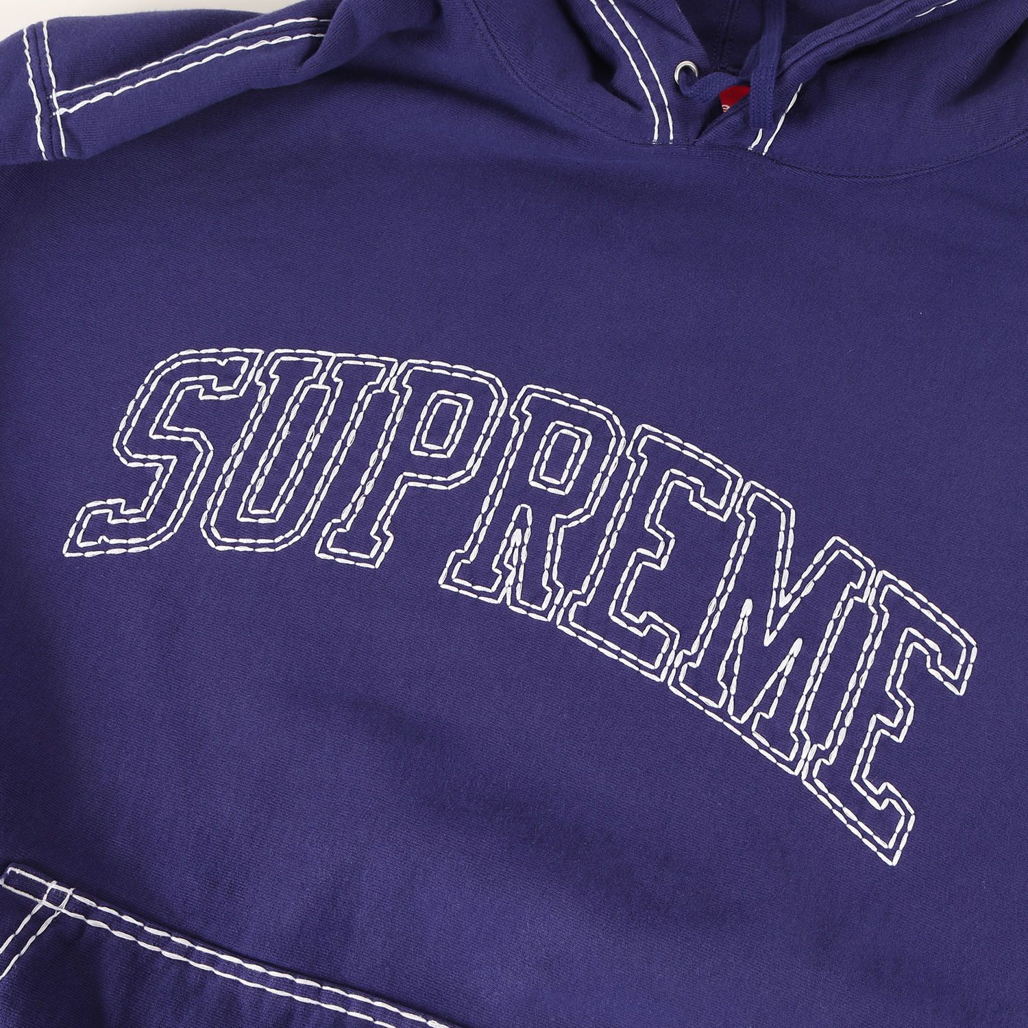 SUPREME シュプリーム アーチロゴ パーカー Ｌサイズ SUPREME Arc Logo Thermal Zip Up Hoodie 黒 L シュプリーム