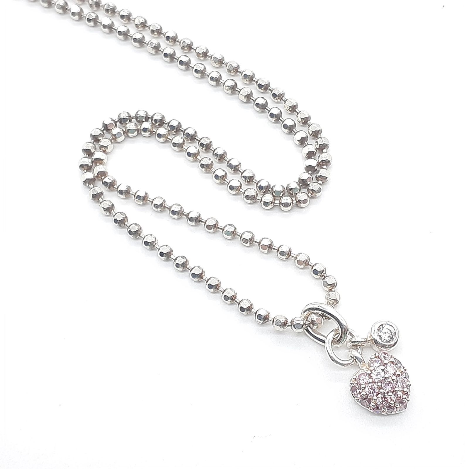 Folli Follie フォリフォリ ネックレス SILVER 925 シルバー ピンク 