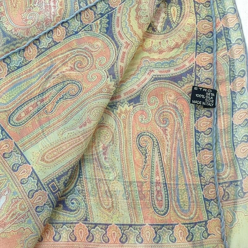 ETRO エトロ 100％ シルク スカーフ ペイズリー柄 イタリア製