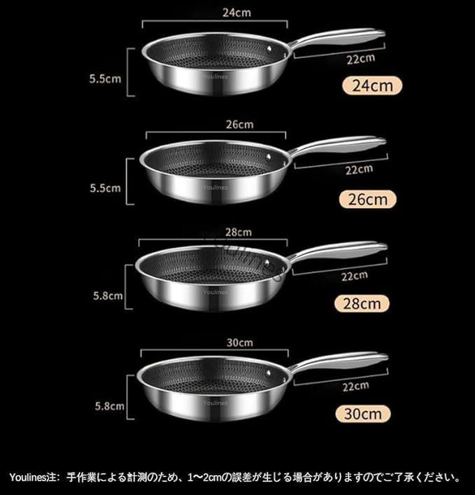 ノンスティック フライパン 26 cm BUYDEEM ノンスティックフライパン 26cm おしゃれ ガス IH