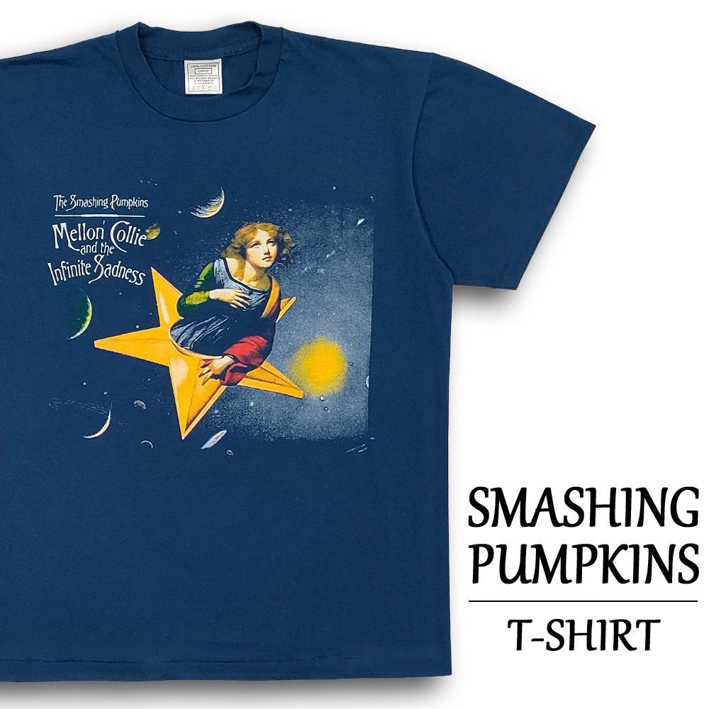 スマッシングパンプキンズ Tシャツ 半袖 The Smashing Pumpkins ネイビー サイズ：メンズ L , XL 