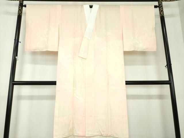 平和屋着物●上質な長襦袢 無双仕立て 短冊花地紋 暈し染め 正絹 ♥ DAAX4659ps