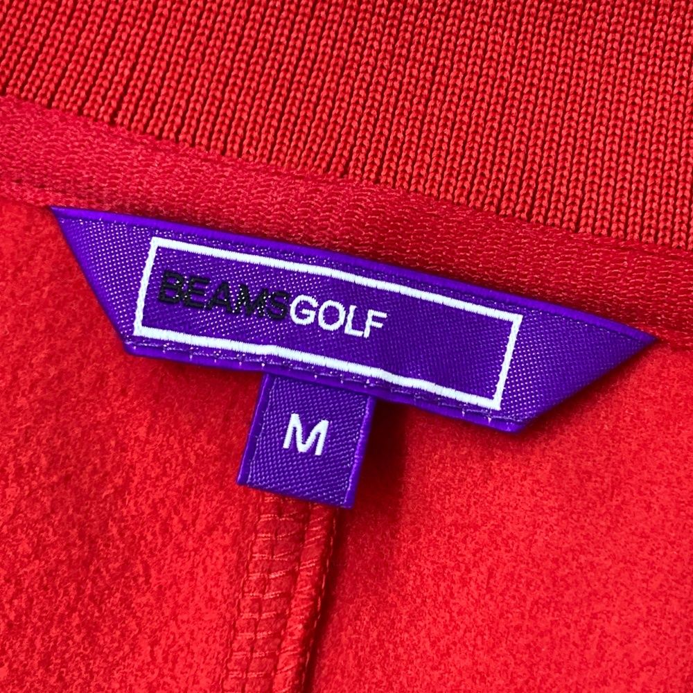 サイズ：M BEAMS GOLF ビームスゴルフ  PURPLE LABEL ジップジャケット  レッド系 [240001330611] ゴルフウェア レディース ストスト サイズ：M BEAMS GOLF ビームスゴルフ PURPLE LABEL ジップ
