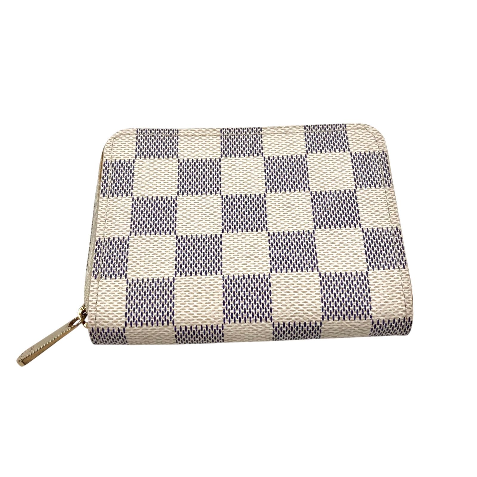 真贋判定済 LOUIS VUITTON ルイヴィトン アズール ジッピーコインパース N63069 アズール ホワイト B0503QPK6W