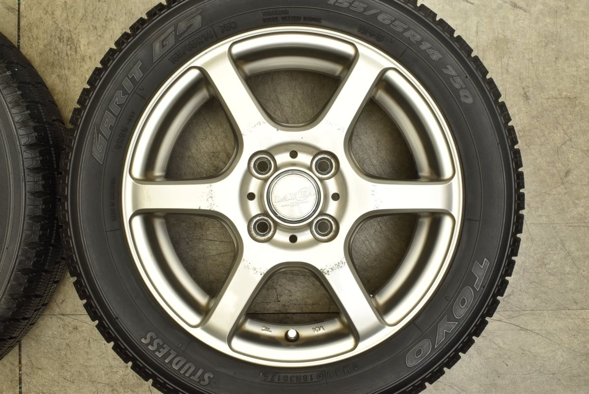 即納 2015年製 ガリットG5 155/65R14+アルミ 4本総額28800円