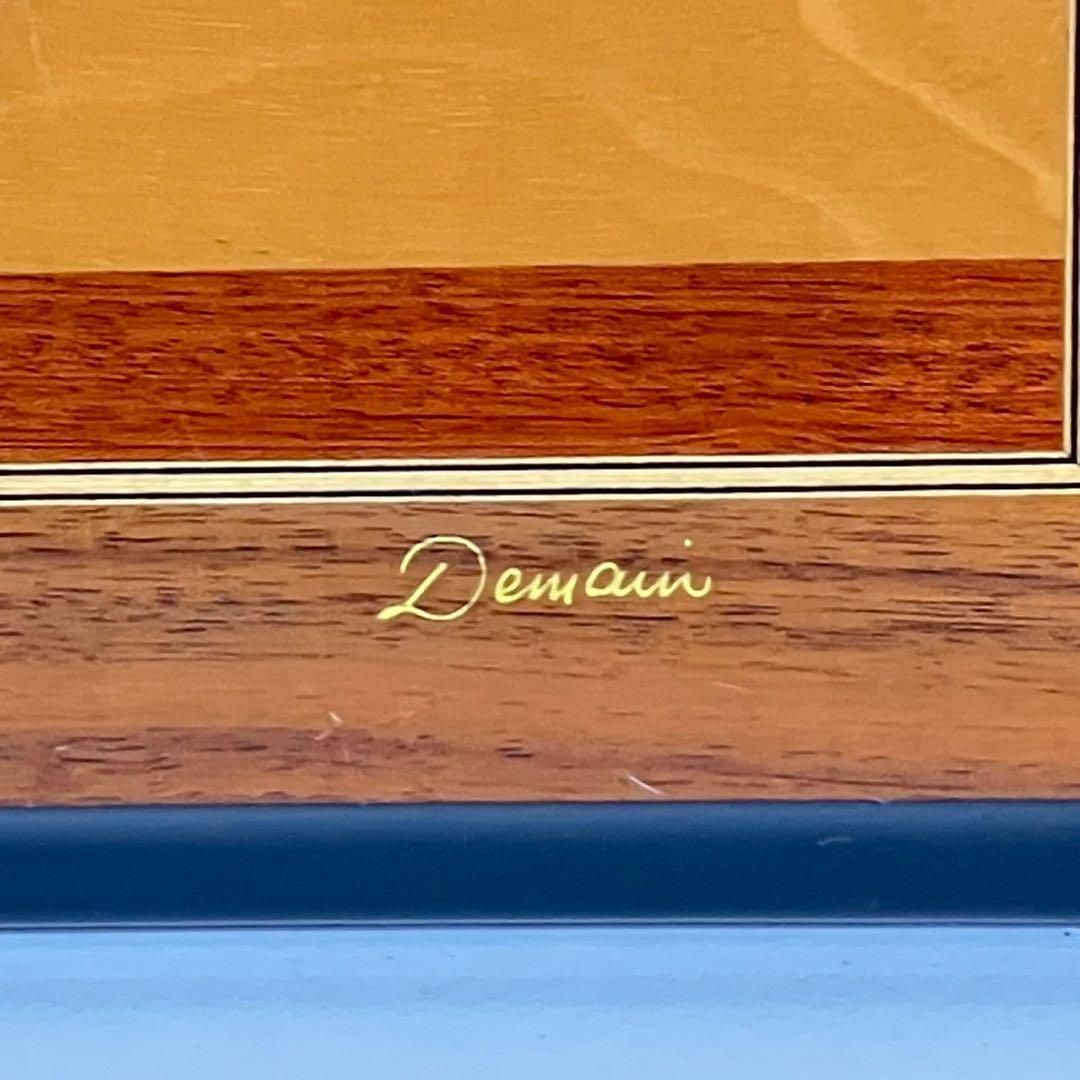 希少 DEMAIN ドマン 象嵌細工 寄木細工 木画 壁掛け 花 イタリア