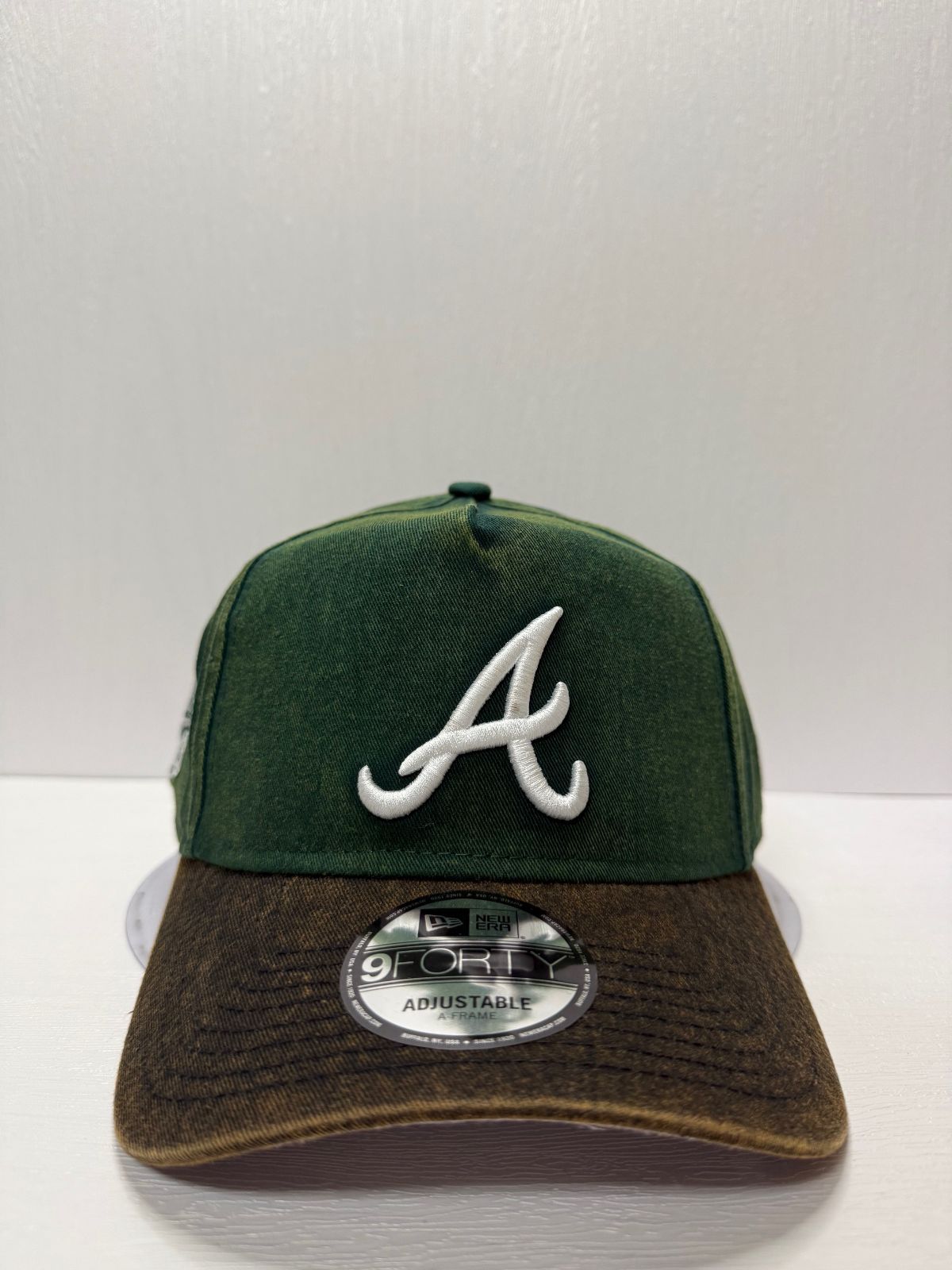 Newera アトランタブレーブス ワールドシリーズ1995 ウォッシュ 9forty A-FRAME ストラップバックキャップ ツートンカラー