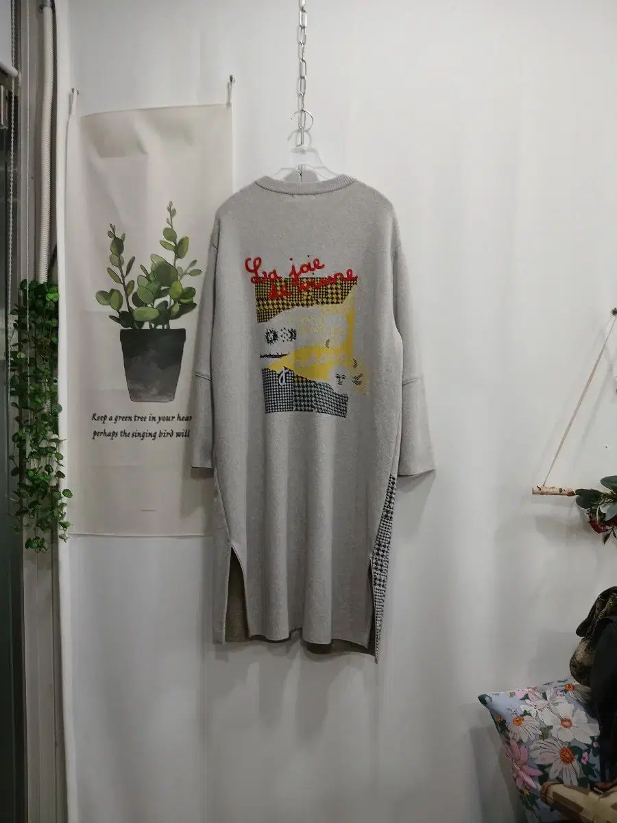 BENETTON ベネトン ロング ニット カーディガン ONE SIZE 55 66