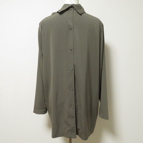 anc トクコ TOKUKO 1 erVOL チュニック シャツ ブラウス 9 カーキ バックボタン ビーズ スパンコール タートルネック レディース 948369