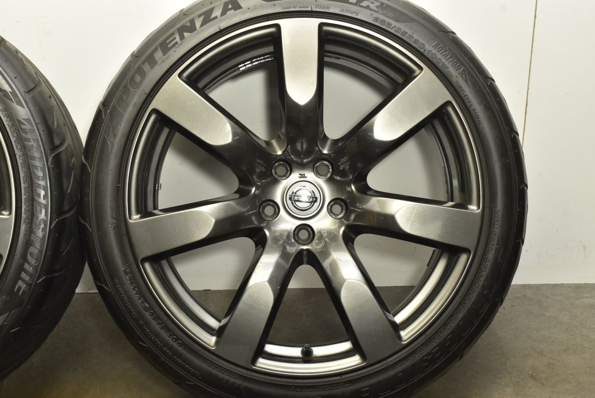 品数豊富。 鍛造 RAYS製 ニッサン R35 GT-R 純正 20in 9.5J 45 10.5J 25 PCD114.3 ブリヂストン ポテンザ RE-71R 255 40R20 285 35R20