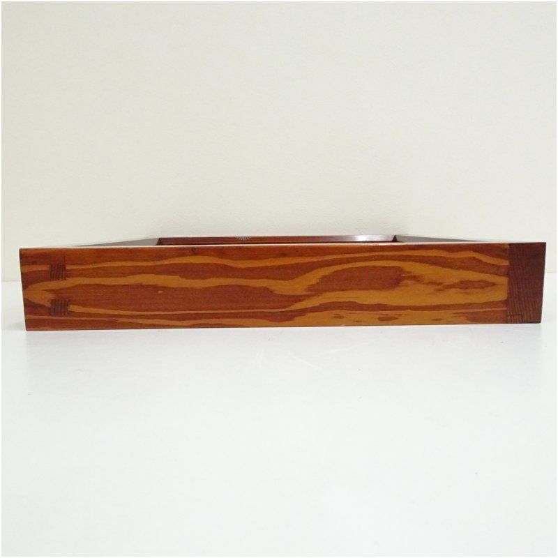 塗師 岡本陽斎造 唐松蒔絵富貴漆炉縁（共箱） 茶道具 茶道 おしゃれ ろ