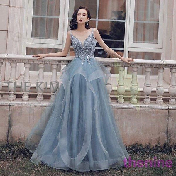 ロングドレス 袖あり 結婚式 ロング丈 カラードレス パーティー