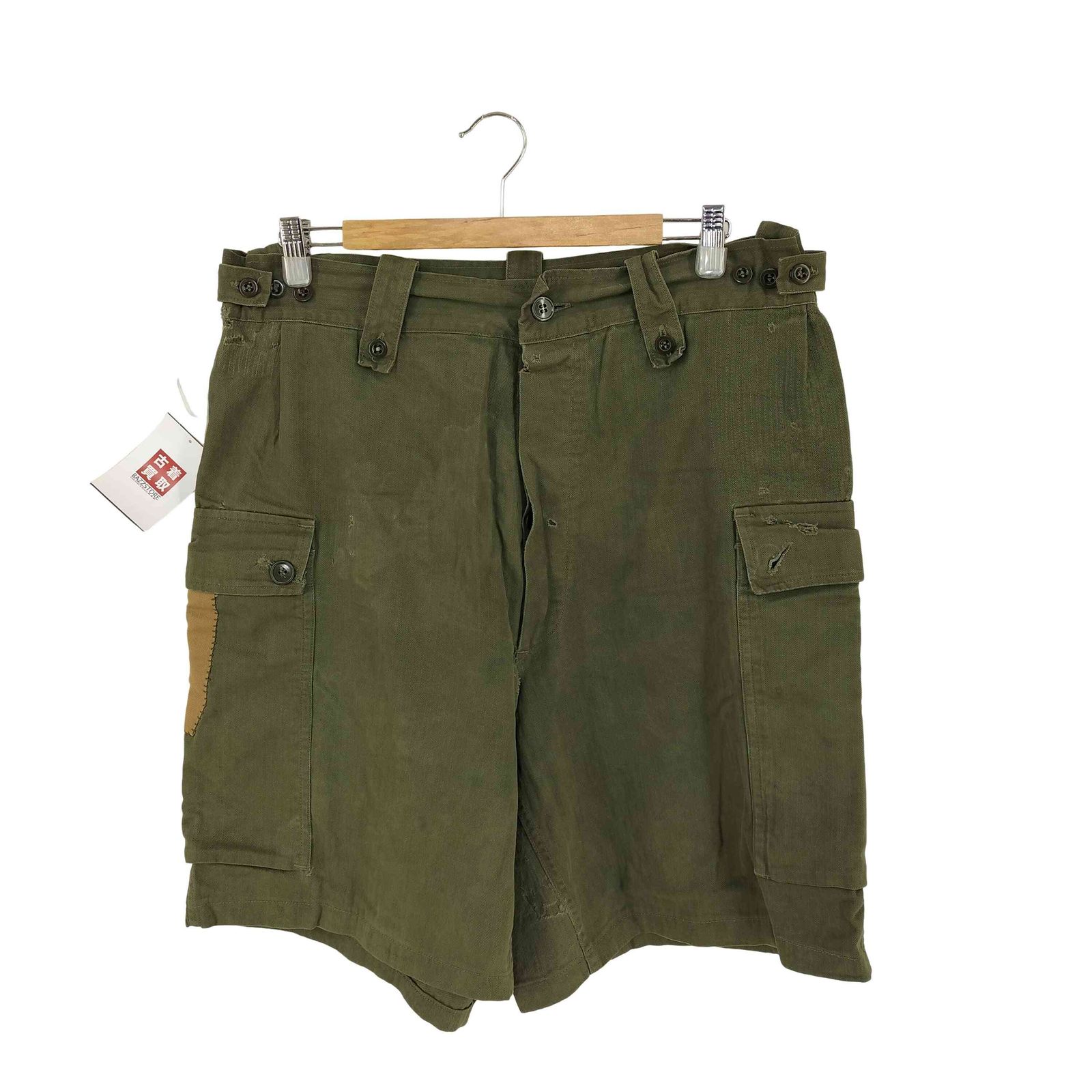 ユーズドフルギ USED古着 dutch army ヘリンボーン カーゴショーツ メンズ 表記無 