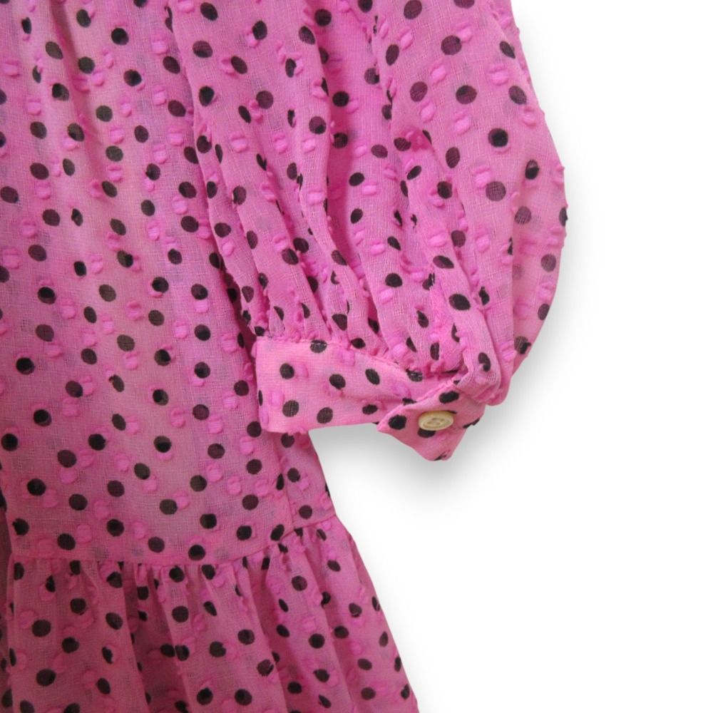 美品 24SS CORCOVADO コルコバード Chiffon Dot Print パフスリーブ