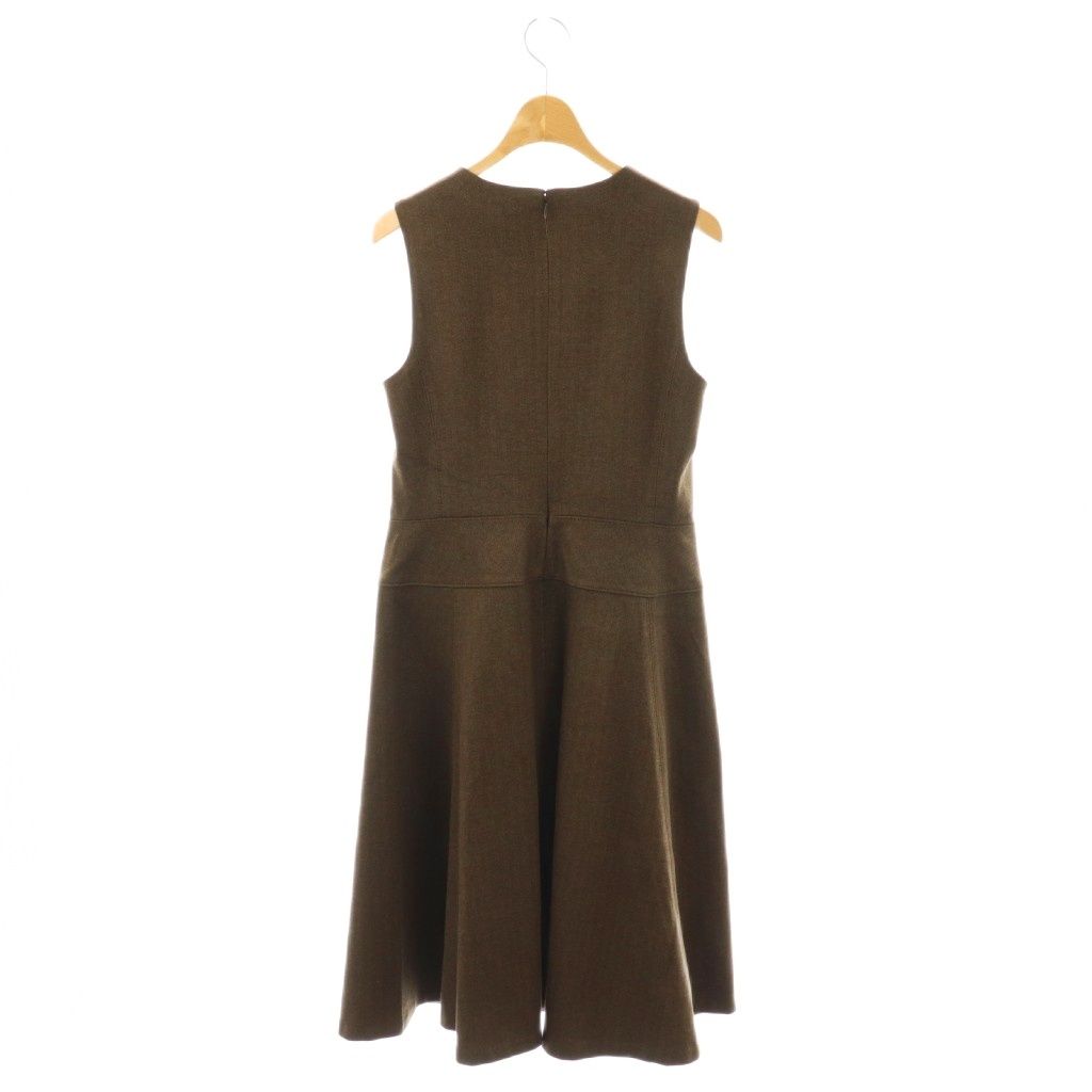 ローレンラルフローレン LAUREN RALPH LAUREN ベルトデザイン ノースリーブ ワンピース ロング 4 ブラウン |HK OS