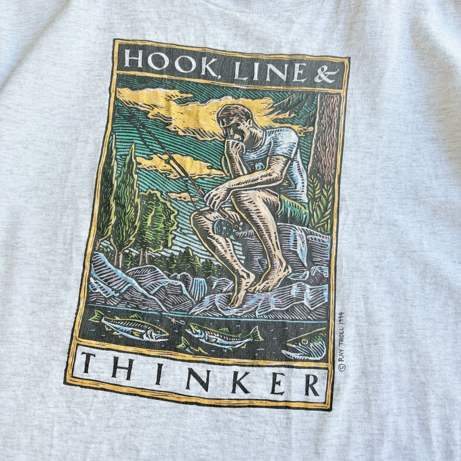 ROLLO TROUT 魚釣り エロ ヌード フライフィッシング アートTシャツ ROLLO TROUT 魚釣り エロ ヌード フライフィッシング アートT