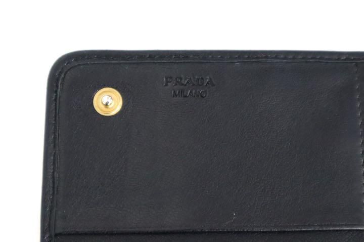 PRADA プラダ 長財布 ギャザー レザー 定価88000円 黒 - メルカリ