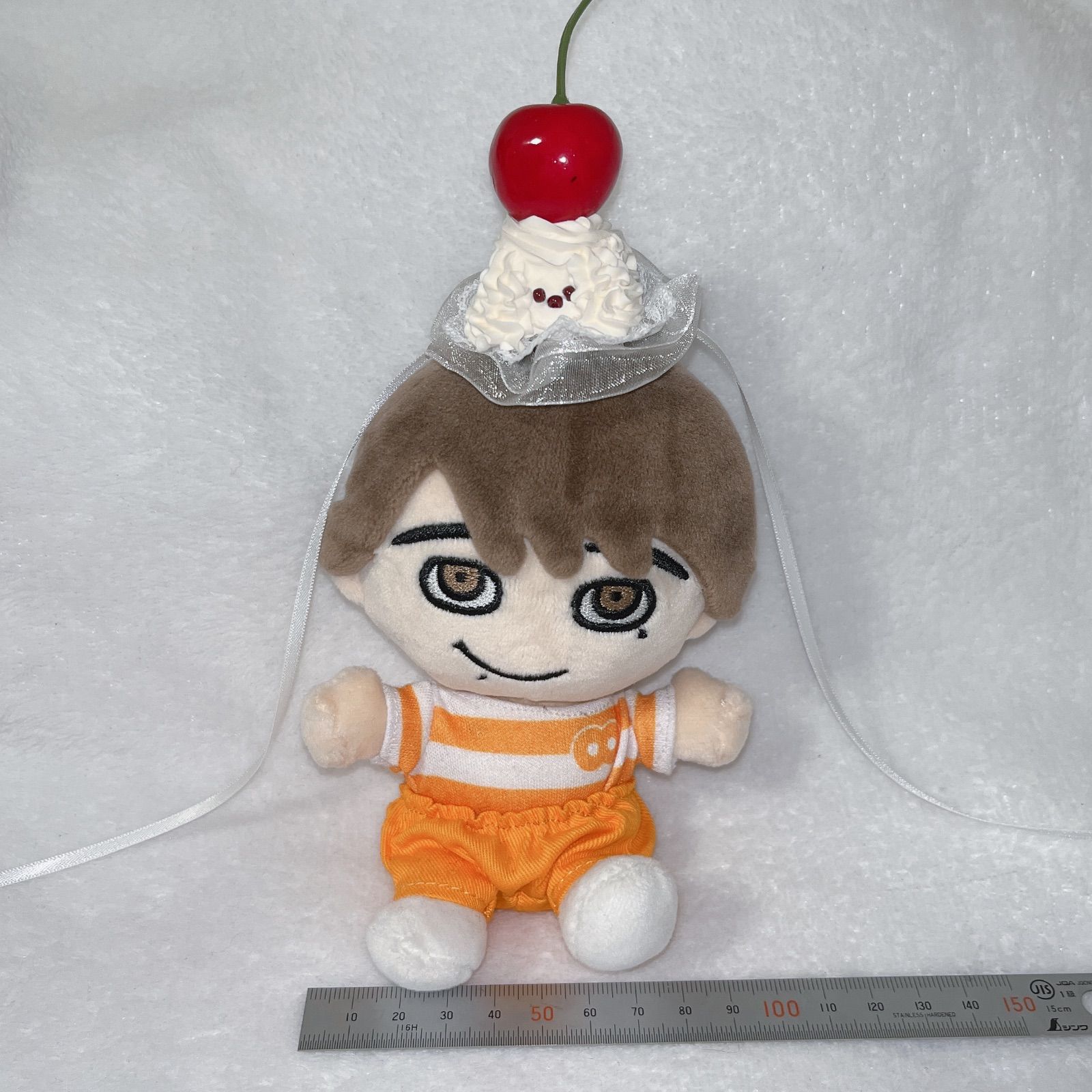 おまんじゅうヘッドドレス ぬい服 さくらんぼ ホイップ ピンク ②