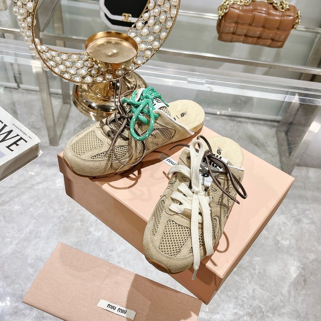 新品未使用 miumiuミュウミュウカップローファーハーフサンダル 