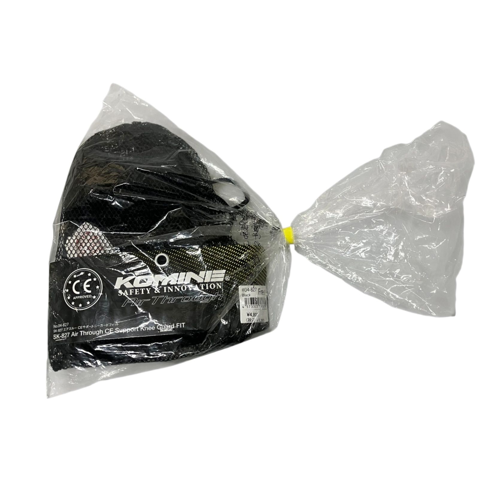 WJ35 コミネ バイク用 エアスルーCEサポートニーガードフィット ブラック Free SK-827 12997