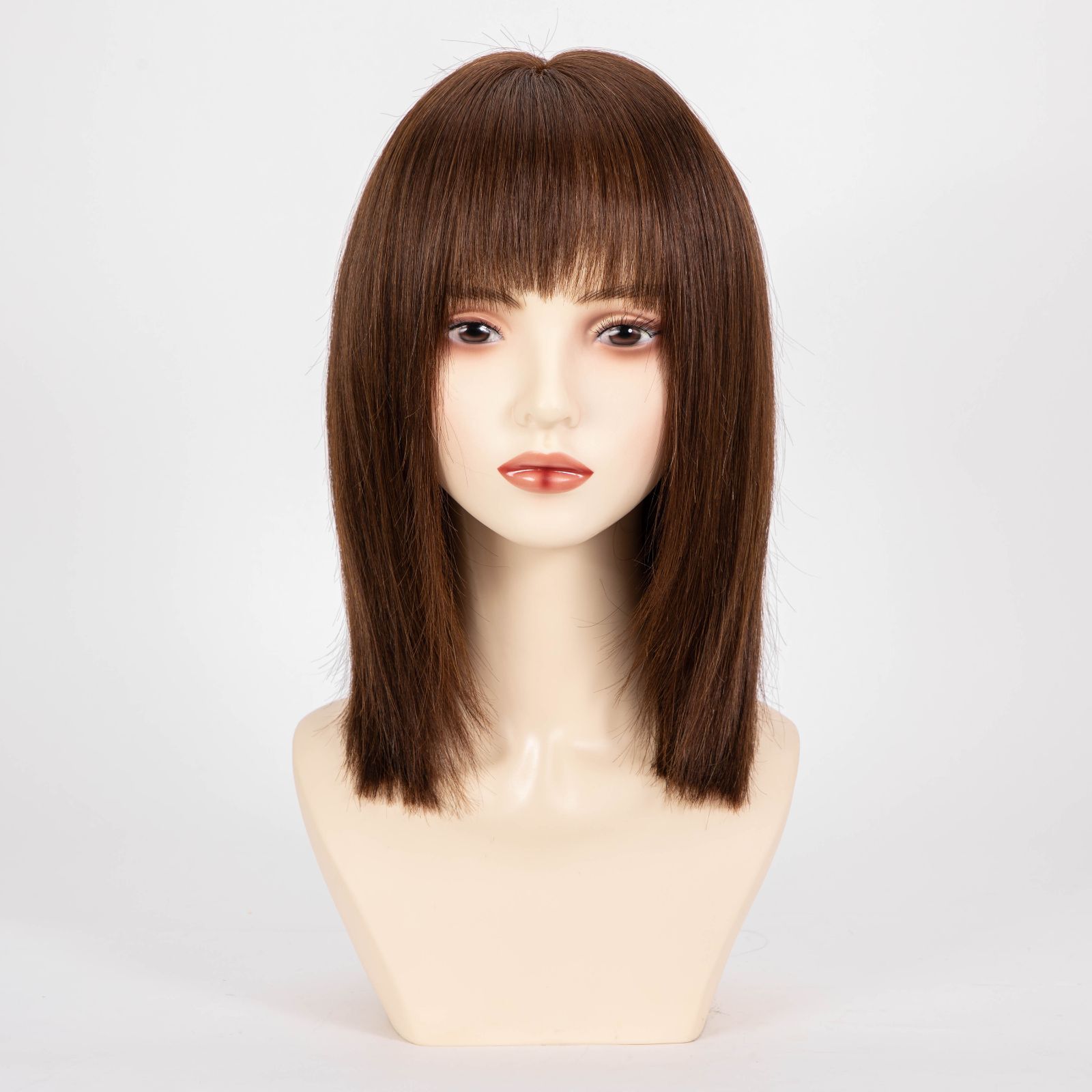 人毛100％フルウィッグ 医療用フルウィッグ 分け目自由 ストレートロング