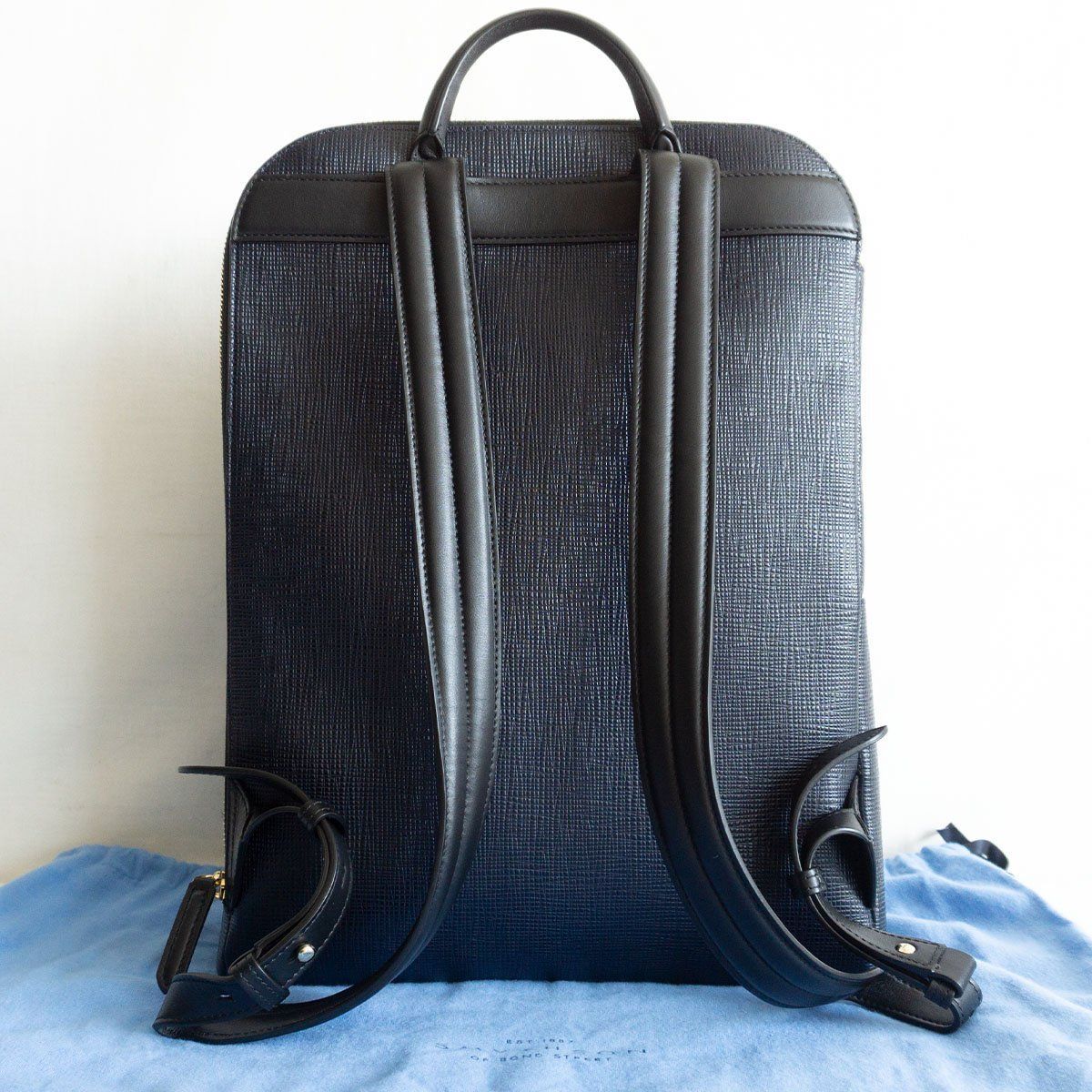 美品 スマイソン レザーリュック ネイビー 【公式通販】