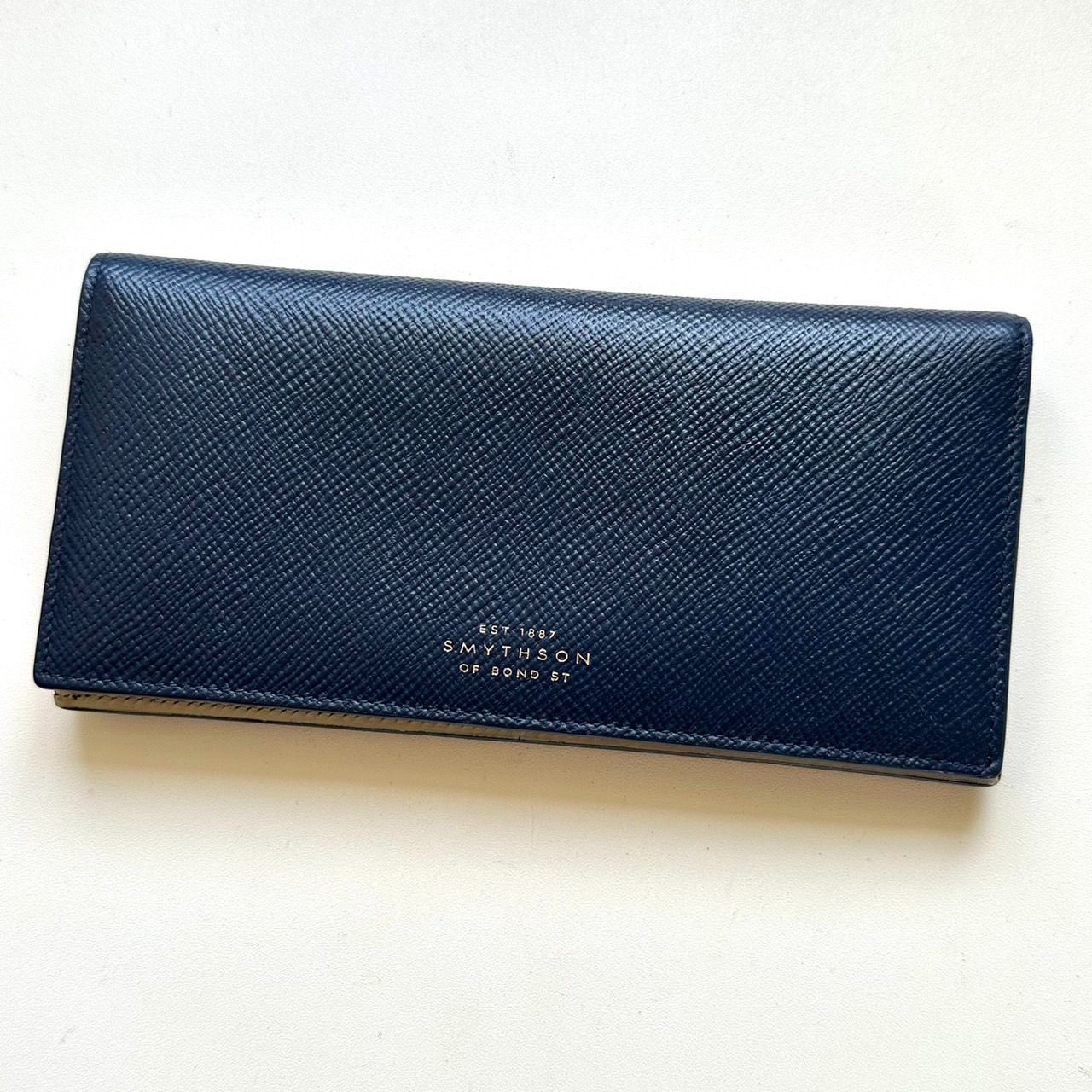 スマイソン SMYTHSON 長財布 パナマ ネイビー 美品