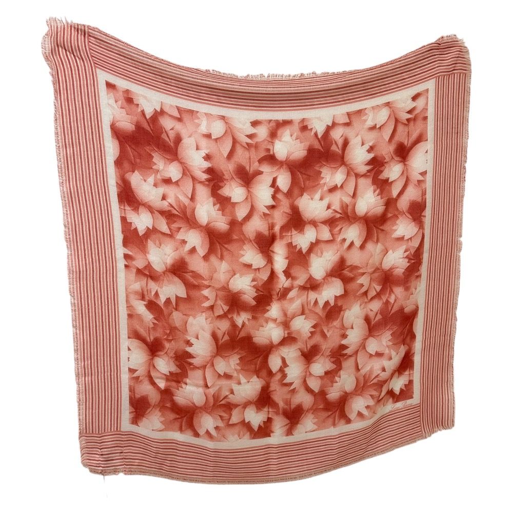 良品 Loro Piana ロロピアーナ カシミヤシルク 大判スカーフ レッド  