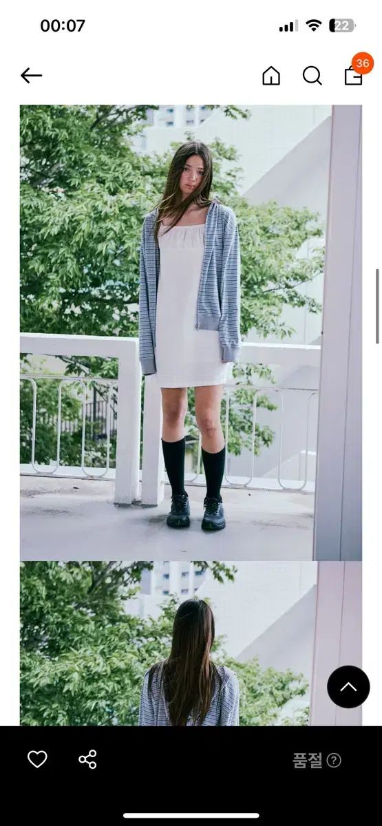 LOW CLASSIC ロウ クラシック ジップアップパーカー フード付き ストライプ