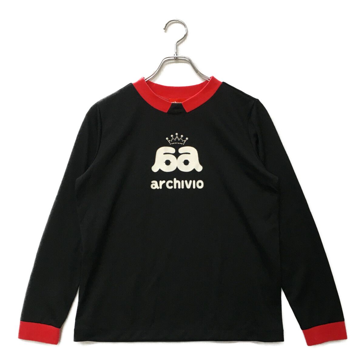 中古 レディース アルチビオ archivio 長袖シャツ 40(L) 黒 ブラック 2022秋冬 プルオーバー