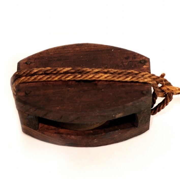 時代物・古民具・滑車・レトロ・アンティーク・No.200412-10・梱包