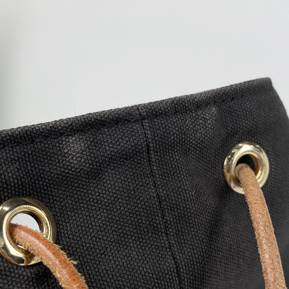 HERMES キャンバス 巾着型 リュックサック
