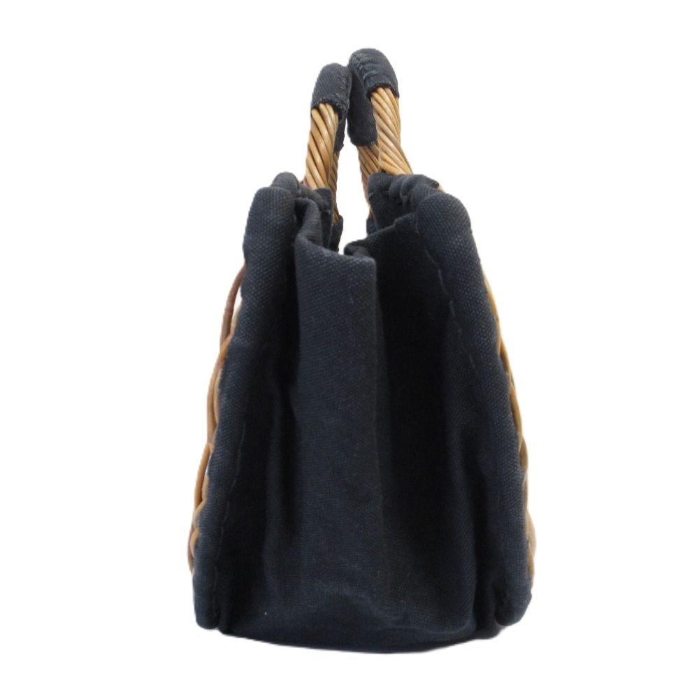 エバゴス　ebagos カゴバッグ　ハンドバッグ　デニム 良品 ebagos エバゴス デニム扇トート 半月カゴバッグ