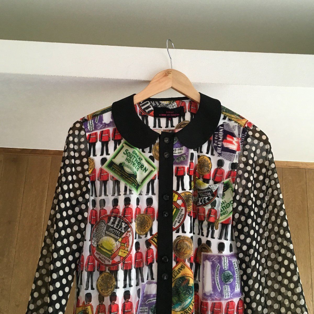 美品 tricot COMME des GARCONS トリココムデギャルソン シャツM