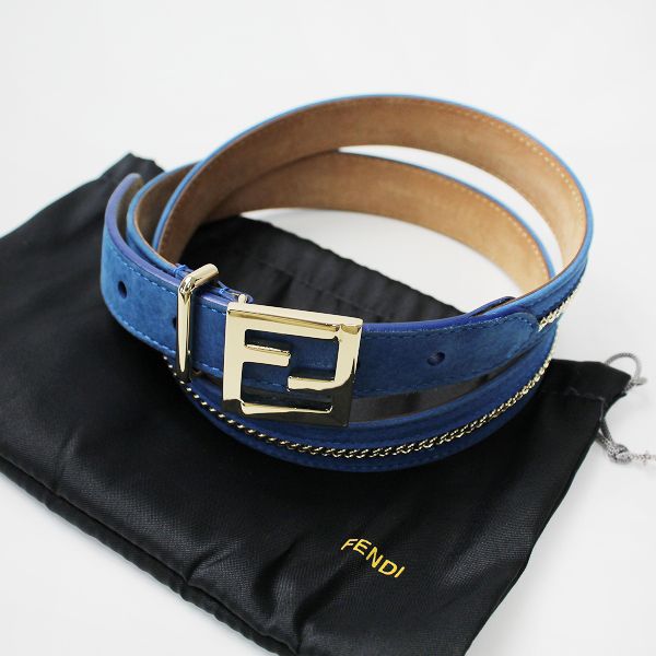 美品 FENDI フェンディ 2446 8C0456 DRD-119 レザーベルト 85/34