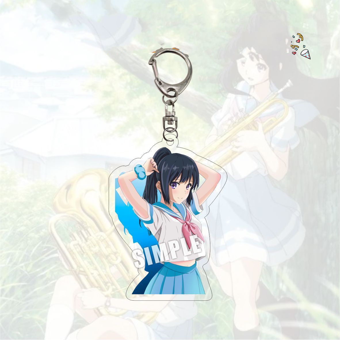 ☆希少☆　響けユーフォニアムアクリルキーホルダー・缶バッジセット　４点セット売り Amazon | 響け ユーフォニアム 缶バッジ 4点セット グッズ