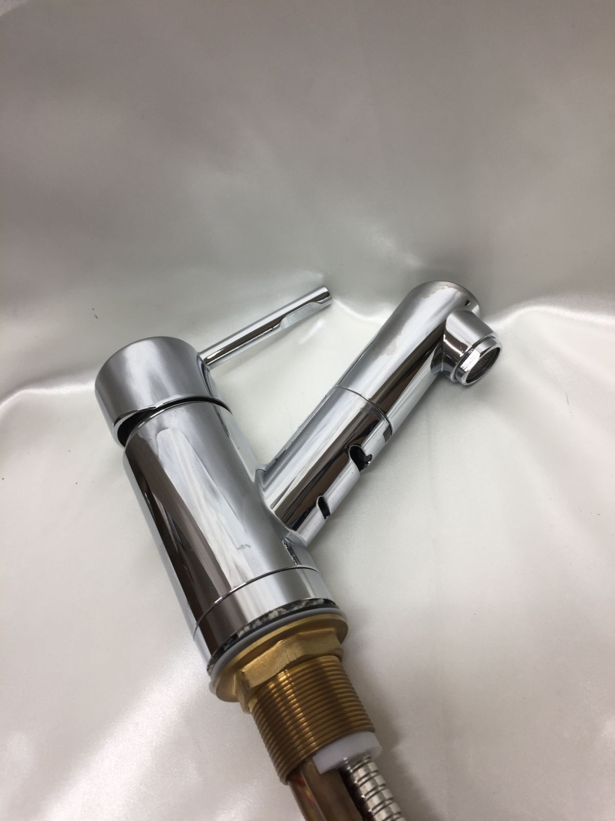 S KVK KM8021TEC 洗面 化粧室 シャワーホース 引き出しタイプ シングルレバー 混合水栓 DIY