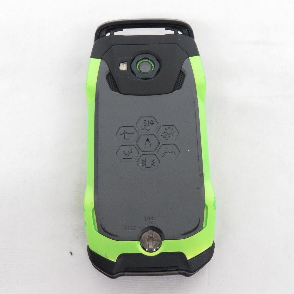 AU G's ONE TYPE-XX 携帯電話 グリーン/ブラック 動作品 G'zOne TYPE-XX au